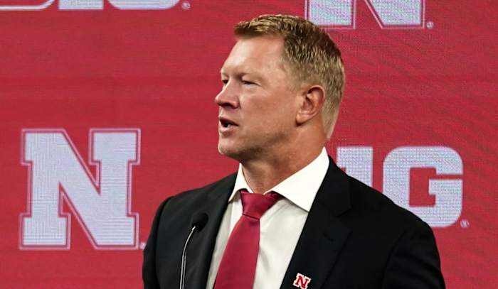 Scott Frost 2022 Big Ten football media days USATSI_18748419